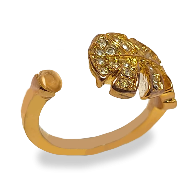 Anillo de plata baño en oro